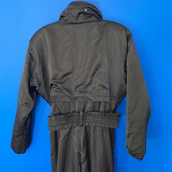 VNTG 1990 NILS Black Satin One Piece Ski Suit Sz 10 - Picture 7 of 15